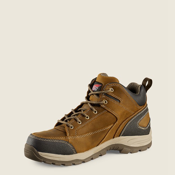 Red Wing Hiking Boots Khaki - Red Wing Mens Truhiker - 5-inch Soft Toe - KCJNR-9806